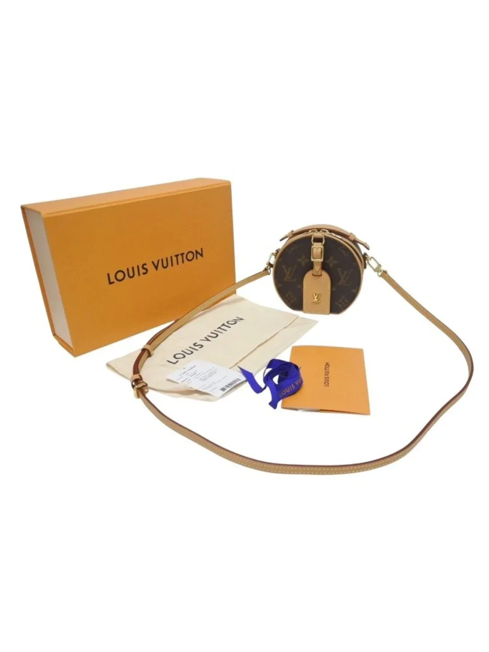 Louis Vuitton Mini Boite Chapeau Shoulder Bag Monogram Canvas Vachetta Leather